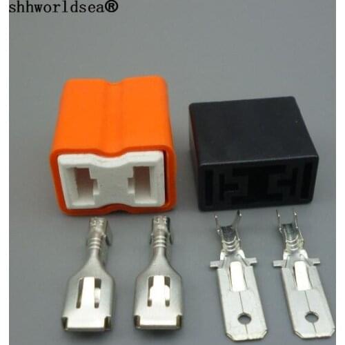 Shhworldsea 1set H7 Female male Ceramic Sockets for H7 Auto Lamp Connectors Car Bulb h7 car socket