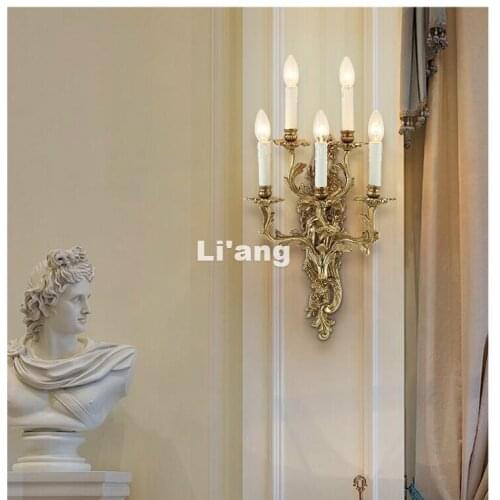 Modern Newly European-Style Wall Lamp Solid Brass E14 LED Construction Decorative Light Stair Light Balcony Wall Light Lamparas