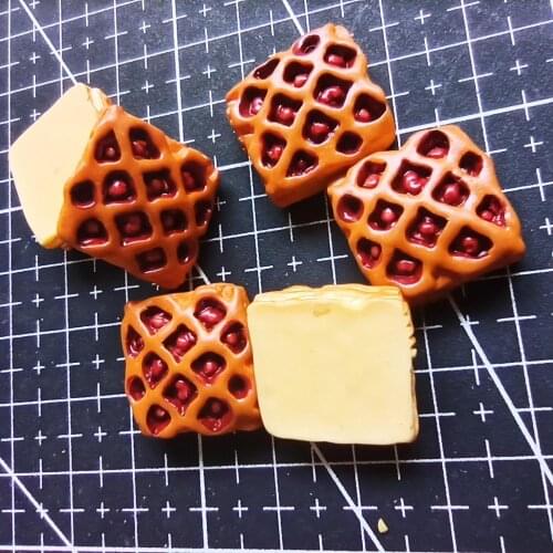 1pcs/lot resin flatback red pie bread 19mm Jewelry Mobile Phone Hairpin Headwear DIY Accessories