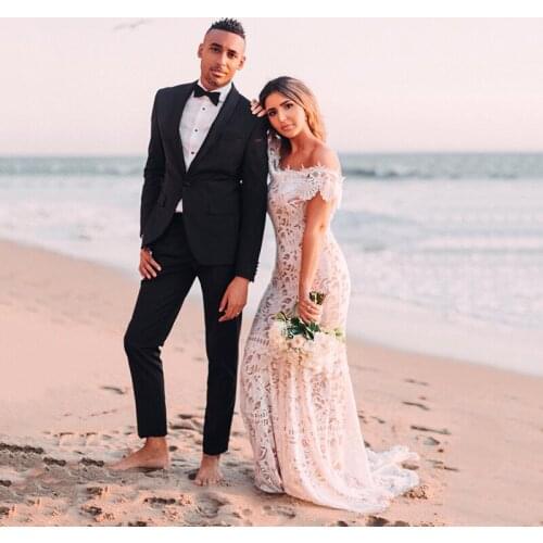 One Button Groom Tuxedos Wedding Suits Groomsmen Best Man For Young Man Prom Coupple Day Suits (Jacket+Pants) Custom made