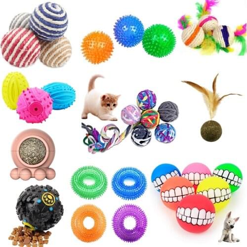 1PC Cat Toy Catnip Ball Dog Playing Toys Pet Interactive Toy For Cat Dog Chew Toys Tooth Cleaning Balls Puppy Kitten Pet Supply