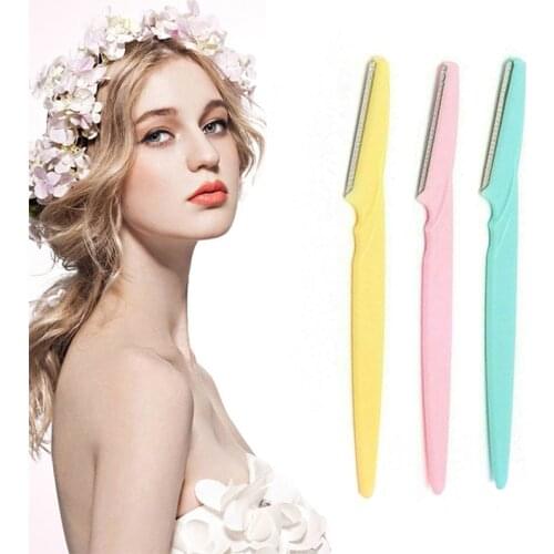 1pcs Eyebrow Knife portable Facial Hair Remover Tool Eyebrow Lip Razor Trimmer Blade Shaver Knife Women Makeup Beauty Tool TSLM1