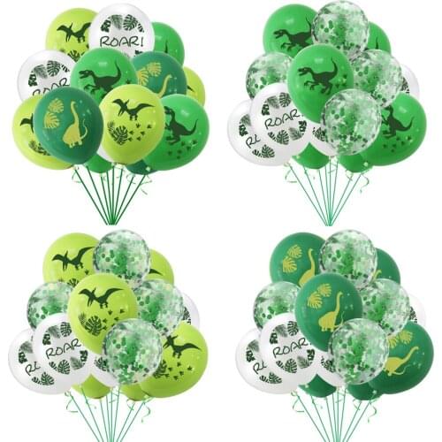 10PCS Dinosaur party balloons Pterosaur Raptors ROAR Balloon for Baby Shower Dino Jungle Jurassic Birthday Party Decorations