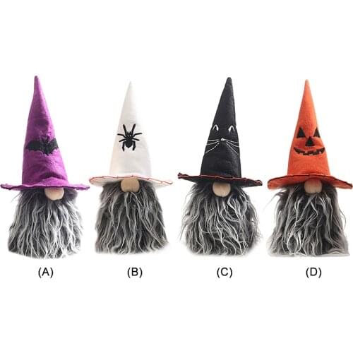23*9cm Standing Faceless Gnome Plush Dolls Halloween Holiday Props Ornament Dwarf Doll Party Yard Home Decor