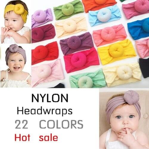 3pcs/lot Toddler Baby Girl Cotton Bows Headband Cute Turban Flower Head Wrap Kids headbands Accessories for baby girl