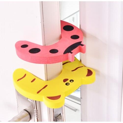 5pcs Baby Child Proofing Door Stoppers Finger Safety Guard Noise Prevention Anti-Pinch Random Color