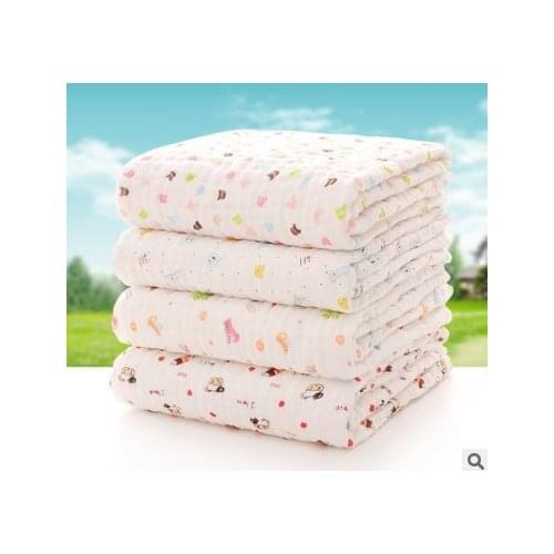 110*115cm 6 Layers Cotton Bamboo children bath towels, infants and quilts, high-density water-washing gauze childrens quilts
