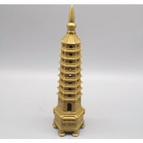 Archaize pure copper 7 layer Wenchang tower Zhi Wang home decoration