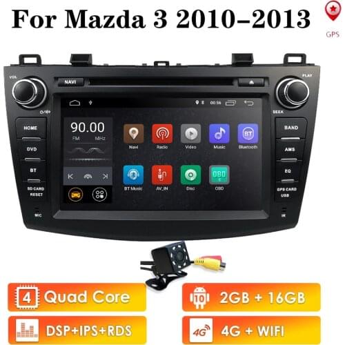 2G+16G 1024*600 QuadCore 4GWIFI BT video audio Multimedia 2din car dvd player for Mazda 3 Mazda3 2010 2011 2012 2013 DAB DTV CAM