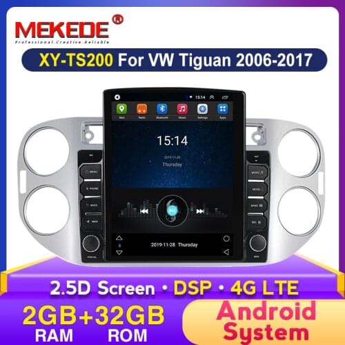 MEKEDE 2+32G Android 9.7" Tesla Screen Car Radio Multimedia Player for Volkswagen Tiguan 1NF 2006 - 2016 Auto 2din No DVD Stereo