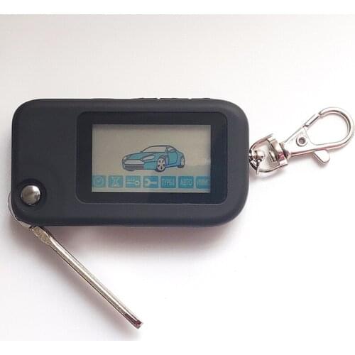 Keychain NFLH B92 Remote Control with Key Blank Blade for Two Way Car Alarm compatible Starline B92