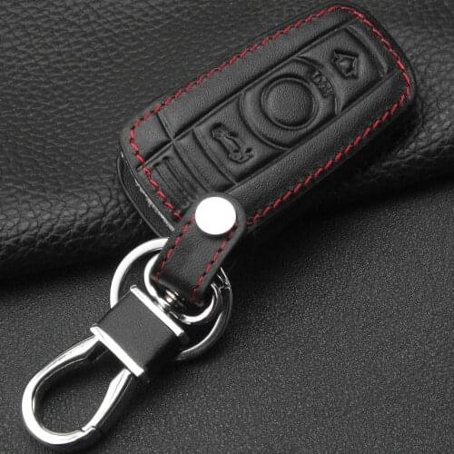 Kutery 3 Buttons Remote Car Key Cover Case Leather Protect Shell For BMW 3 5 6 Series M3 M5 X1 X5 X6 Z4