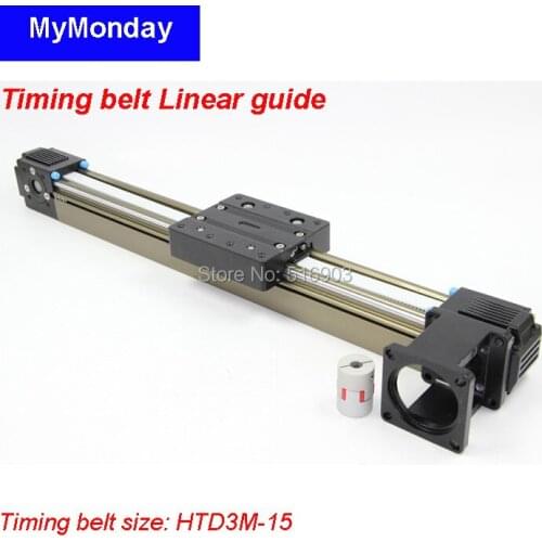 Effective Travel Stroke Lenght 600mm 700mm HTD3M-15 Timing Belt Linear Slide Guide Motion Module Sliding Tabel CNC LW45