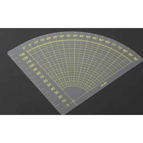 Plastic Tailor Sewing Tools Quilting Patchwork Scrapbook Circle Fan Foot Seam Ruler DIY Handmade Tailor Home Sewing Drawing Tool