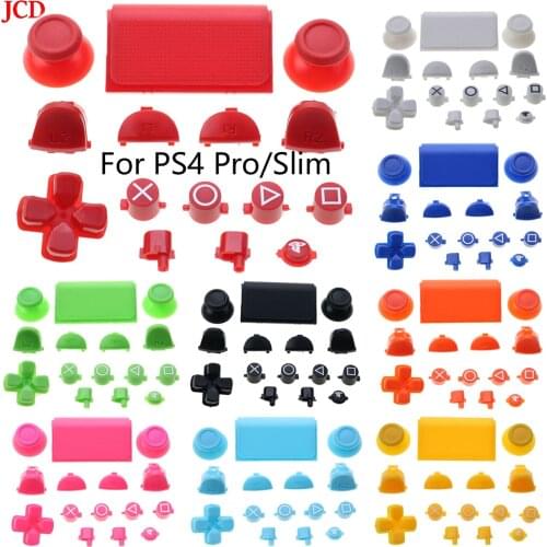 JCD For PlayStation for Dualshock 4 for PS4 Pro Controller JDS-040 JDS040 R2 L2 R1 L1 Dpad Buttons Mod Kit - Green Black Red