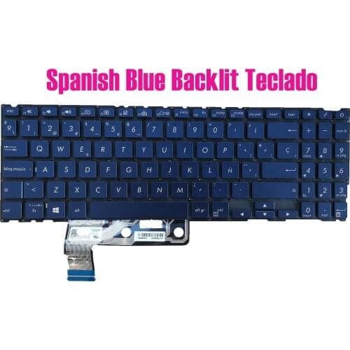 Spanish Blue Backlit keyboad for Asus ZenBook 15'' UX533F UX533FD UX533FN 0KN1-621SP16