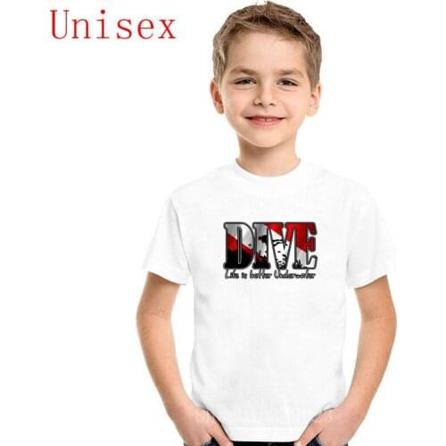 Scu-ba Diving Club Children T-shirt Life is Better Underwater kid Diver Gift Idea Design Tees Hot sale boy clothes girl clothes