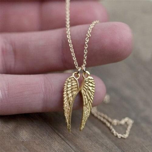 2018 Fashion Women Guardian Angel Wings Pendant Necklace Friendship Necklaces Memorial Jewelry Gifts For Her