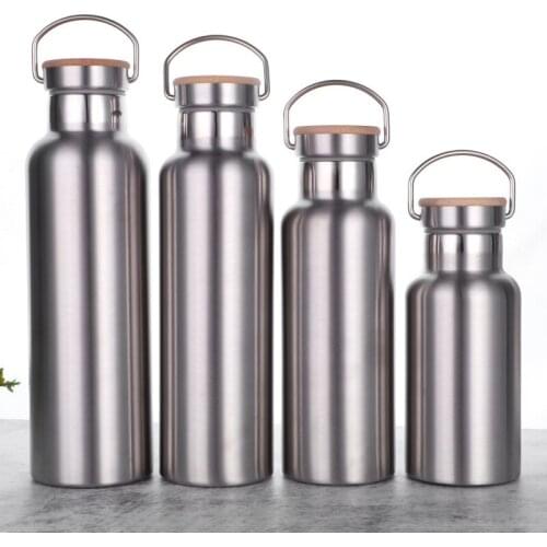 Carry Thermos Cup Outdoor Mountaineering Cycling Sports Water Bottle 304 Stainless Steel Mug Large Capacity Water Bottle Gift