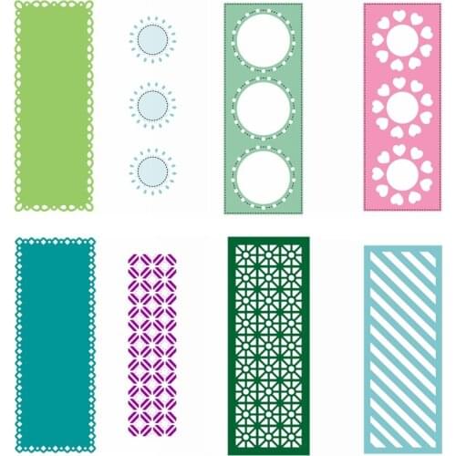 79.2*206.2mm Slimline Metal Cutting Dies Love Heart Dot Water Drop Surround Circle Strips Rectangle Frame DIY Scrapbooking 2021