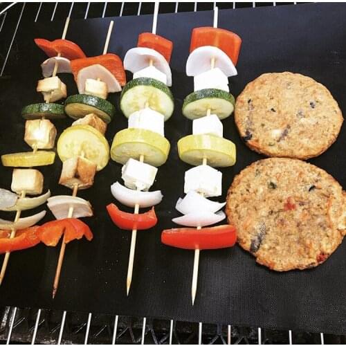 2pcs/Set Baking house Reusable Non-Stick BBQ Grill Mats Pad Baking Sheet Cooking Barbecue Tool