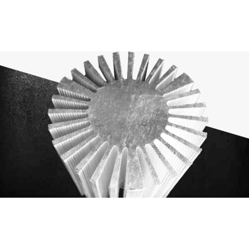COB High Power Radiator / 60*30*10-100mm Sunflower Aluminum Radiator Diameter 60mm,Solid 30mm Custom Drilling Tapping Heatsink