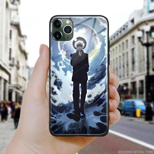 Satoru Gojo Jujutsu Kaisen Soft Silicone Glass for iPhone SE 6 6s 7 8 Plus X XR XS 11 12 Mini Pro Max Phone Case Cover Shell