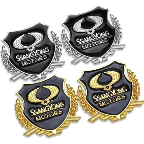 1pcs Or 2pcs Car Body Sticker Auto Metal For Ssangyong Actyon Rexton Korando Rodius Tivoli Musso XLV Stavic Accessories