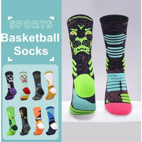 2021 Autumn Latest Star Number Basketball Socks Elite Sports Socks Non-slip Wearproof Thickening Towel Bottom Jogging Outdoor