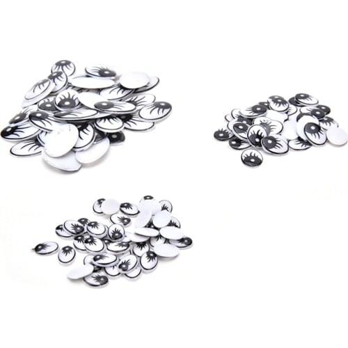 New 100Pcs Plastic Cartoon Eyes for Children Bear Dolls Animal Puppet DIY Supply Toys Gifts