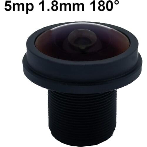 5mp Fisheye 1.8mm lens Wide angle 180 Degrees 1/2.5" IR Lens M12 F2.0 for Security camera 5mp lens 180 degree lens