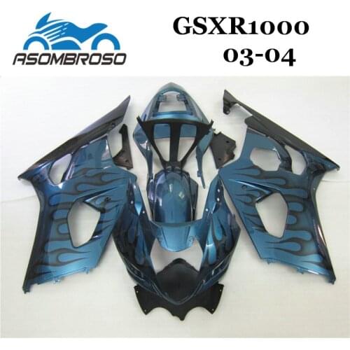 Good quality Motorcycle Fairing parts for Suzuki 2003 2004 GSXR 1000 03 04 GSXR1000 K3 K4 dark blue ABS Fairings bodywork kits