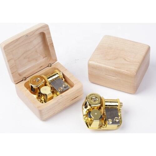 Transparent Music Box Children Toys Friends Birthday Weeding Gifts Custom Logo Wind Hand Crank Maple Wooden Clockwork Exquisite