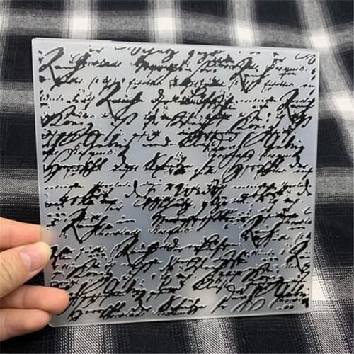 Handwritten text Flower print DIY Plastic Embossing Folders for DIY Scrapbooking Paper Craft/Card Making Decoration Supplies