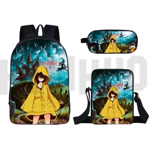 Mochila 3D Little Nightmares 2 Backpack Zipper Rucksacks Women High Quality Travel bag kids Shoulder Bag School bag Pencil Case