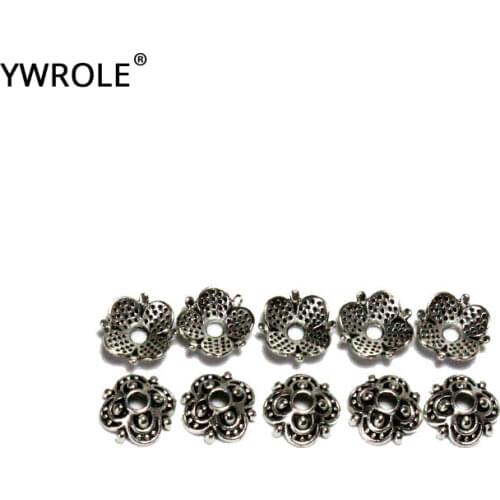 8/10 mm Plum Blossom Silvery Flower Spacer Bead Caps For Jewelry Making Findings DIY Bracelet Necklace Accessories Wholesale