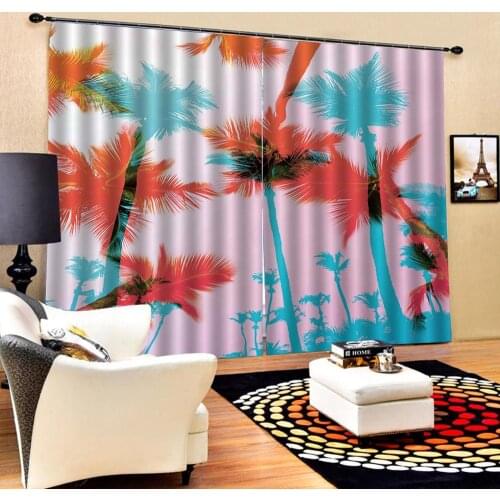 Curtains Colored tree Luxury Blackout 3D Curtains For Living Room office Bedroom Decoration curtains
