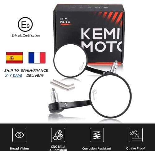 Motorcycle Bar End Mirror Universal Rear view Mirrors CNC Aluminum 7/8" 22mm For 690 For KAWASAKI NINJA Z650 R1 R3 K 1600 G