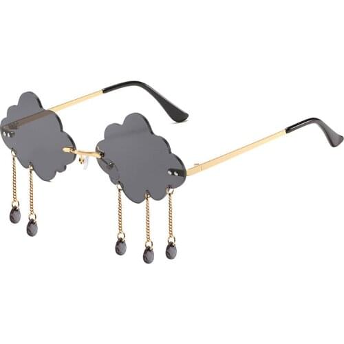 2021 new personality raining pink shades for women hot sale cloud glasses fashion exaggerated Milan style sunglasses