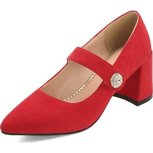 Wedding Shoes Bride Sweet Lolita Girls Red Black Buckle Decoration Casual Mary Janes Platform Women Gothic Style High Heel F103