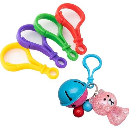 10-100Pcs 5cm Colorful Plastic Lobster Clasps Keychain Keyring Lamp Shape Buckle Snap Hook For DIY Jewelry Accessories Making
