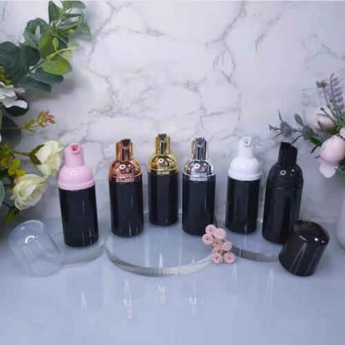 10Pc/lot 30ml/60ml Bright Black Plastic Foam Bottle Foam Shampoo Bottle Foam Bottle Soap Mousse Liquid Dispenser Travel Portable
