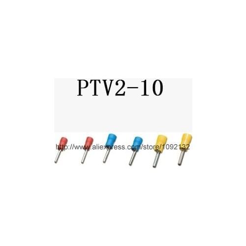 1000 x Blue Insulated Connector Crimped Pin Terminal PTV2-10 for AWG16-14 Wire
