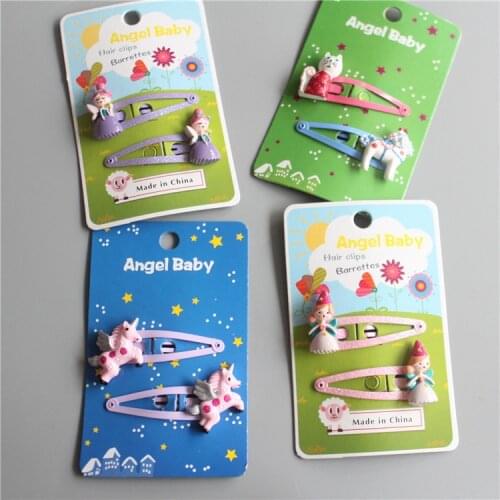 2PCS New Cute Cat Pony Princess BB Clips Girls Hair Accessories Kids Hairpins Children Headwear Baby Clips Headdress