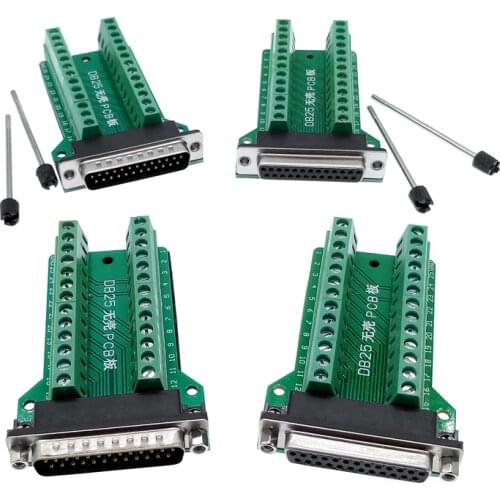 DB25 25pin Adapter RS232 Serial Signals Terminal Module Interface Converter To Terminal DB25 Connector Male Female D sub