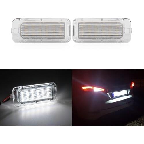 2x Canbus White Led License Number Plate Light For Ford Focus Fiesta Mondeo MK4 Kuga Galaxy S-Max C-Max MK2 DA2 MK3 MK5 MK6