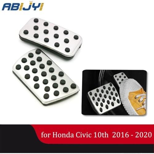 Auto No Drilling Car Fuel Brake Footrest Pedal Cover Accelerator Brake Foot Rest Pedals for Honda Civic 10th 2016-2020