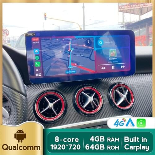 1920*720 IPS 8-Core 4+64G Android 10 Car Radio GPS Navigation For Mercedes Benz A W176 CLA C117 X117 GLA X156 With WIFI BT 4GLTE