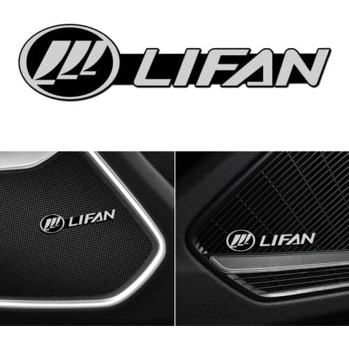 Car Styling 3D aluminum speaker stereo speaker badge emblem Sticker for lifan solano x60 x50 Accessories