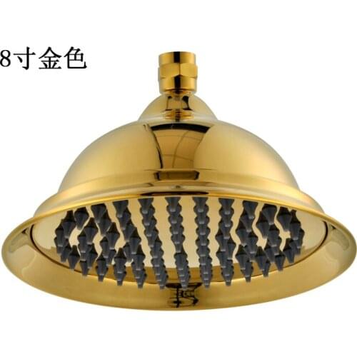 Free shipping GOLD clour Brass rainfall Shower Head 20CM shower head round brass